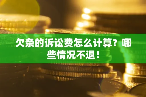 济南欠条的诉讼费怎么计算？哪些情况不退！
