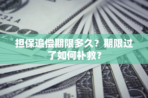 济南担保追偿期限多久？期限过了如何补救？