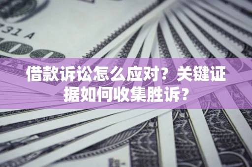 济南借款诉讼怎么应对？关键证据如何收集胜诉？
